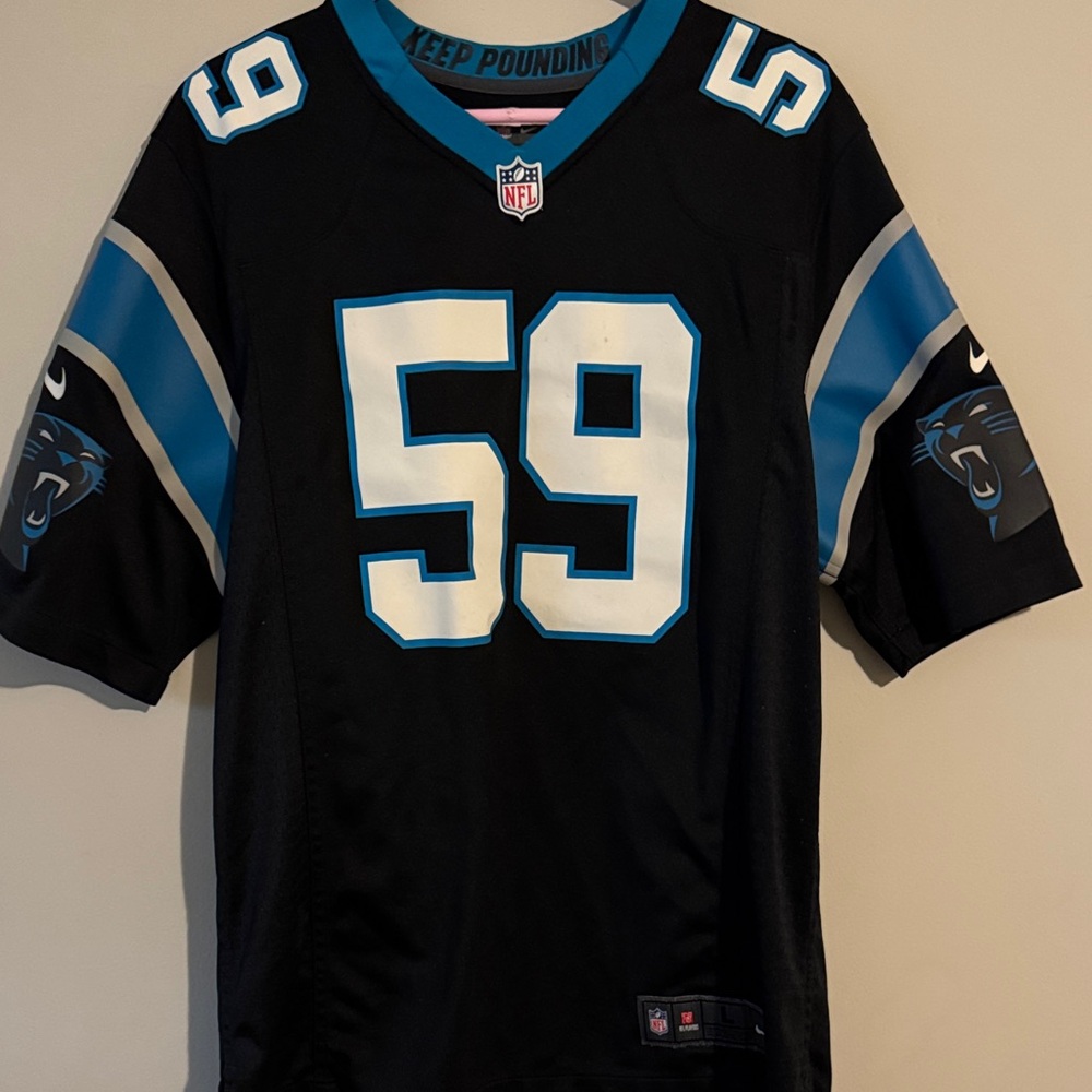 Nike Black and Teal Sports Jersey